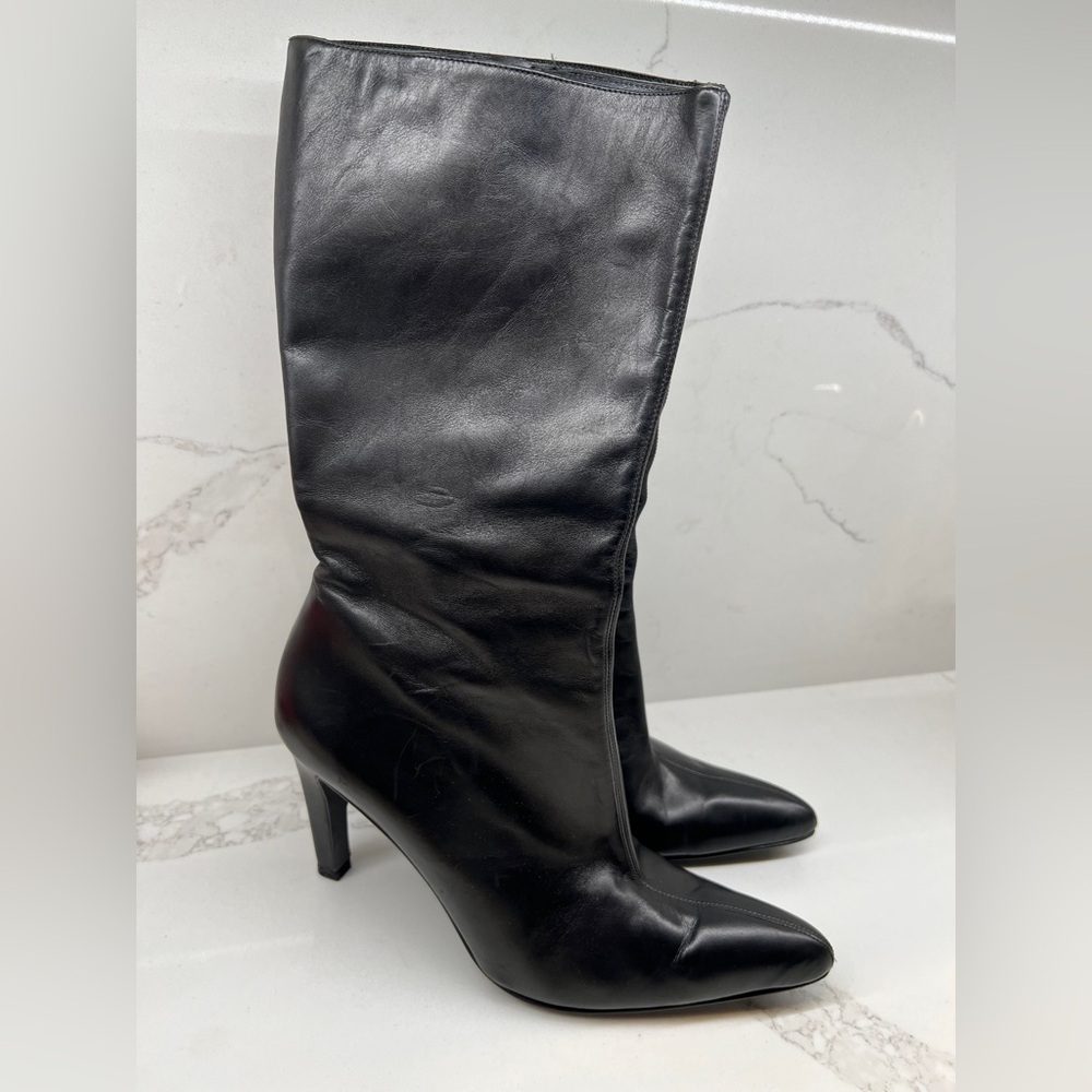 Ralph Lauren Elegant Black Leather Women's Boots